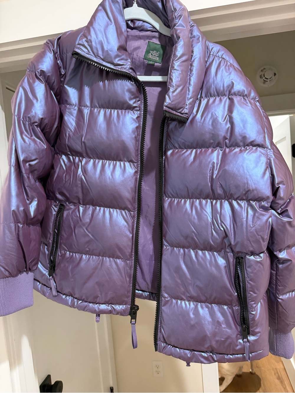 wild fable Iridescent Lavender Puffer Jacket